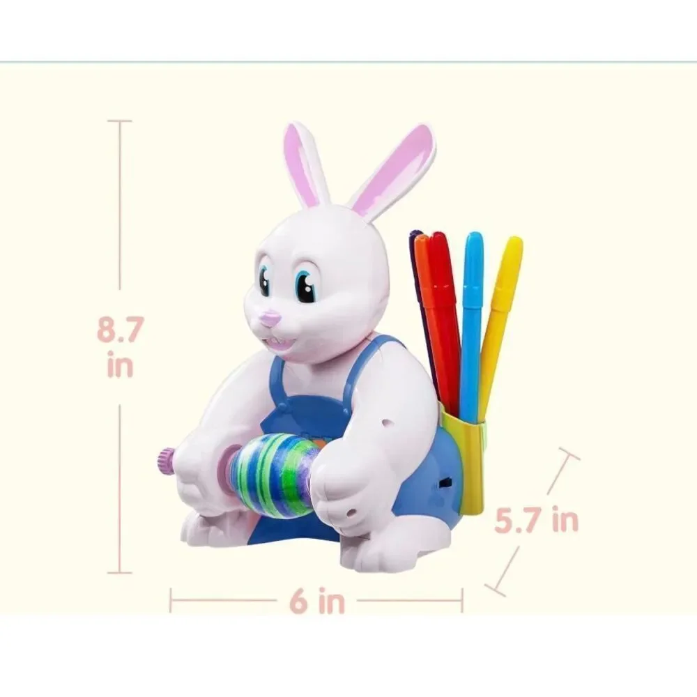 JOYIN Motorized Easter Egg Decorator Kit Easter Busy Bunny Egg Spinner